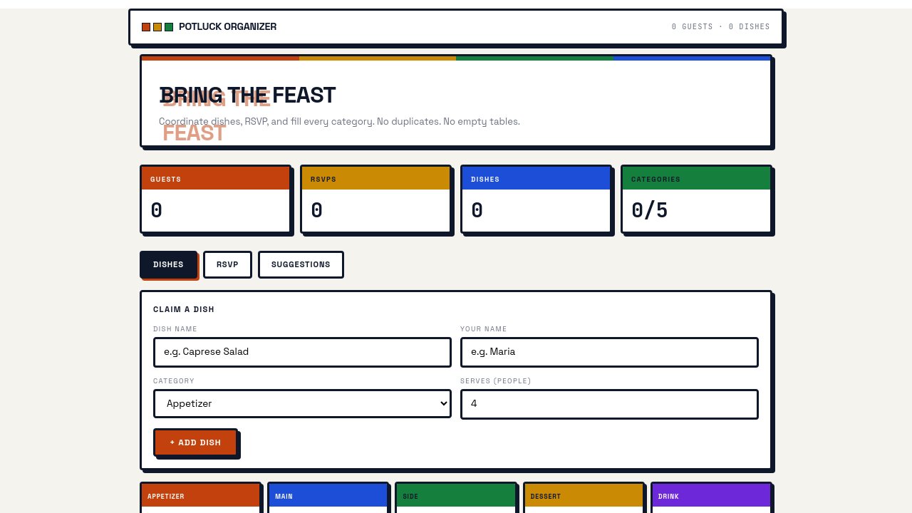 potluck-organizer